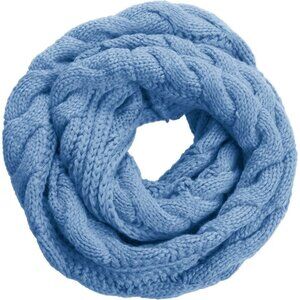 Women's Twist Niagara Blue Thick Ribbed Knit Winter Infinity Circle Loop Scarf
